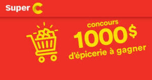 Sondage Super C 1000$ d Épicerie À Gagner